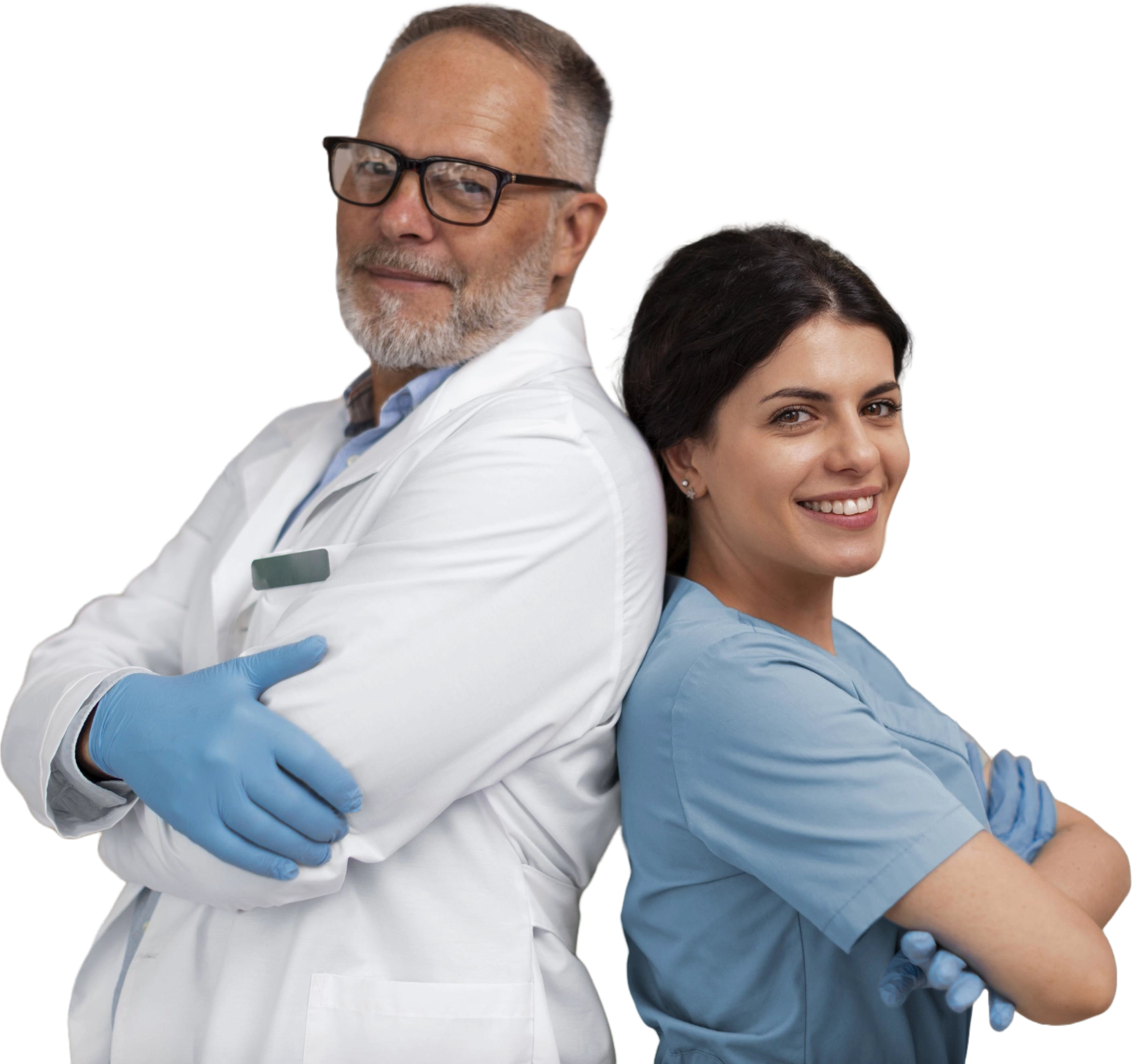 Equipo médico del Hospital del Día con batas blancas